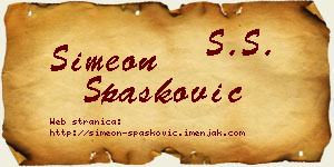 Simeon Spasković vizit kartica